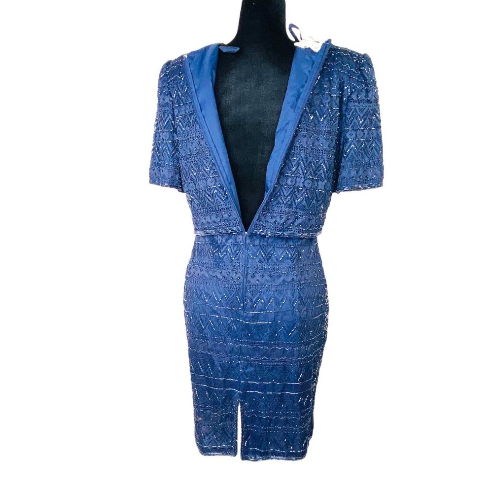 Laurence Kazar New York Sequined Evening Dress Handmade in India 80s Style - Picture 11 of 15
